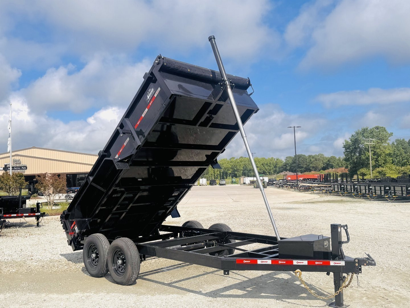 New 2025 U DUMP TRAILERS 7x14 Low Profile Telescopic Dump Trailer w/ 25" Side