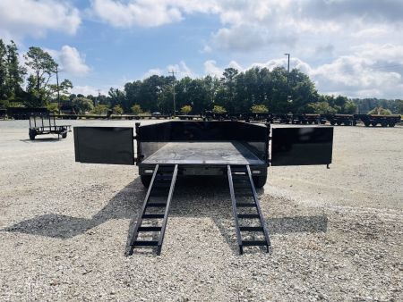 New 2025 U DUMP TRAILERS 7x14 Low Profile Telescopic Dump Trailer w/ 25" Side