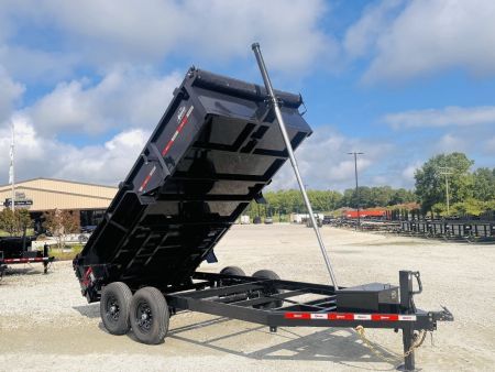 New 2025 U DUMP TRAILERS 7x14 Low Profile Telescopic Dump Trailer w/ 25" Side