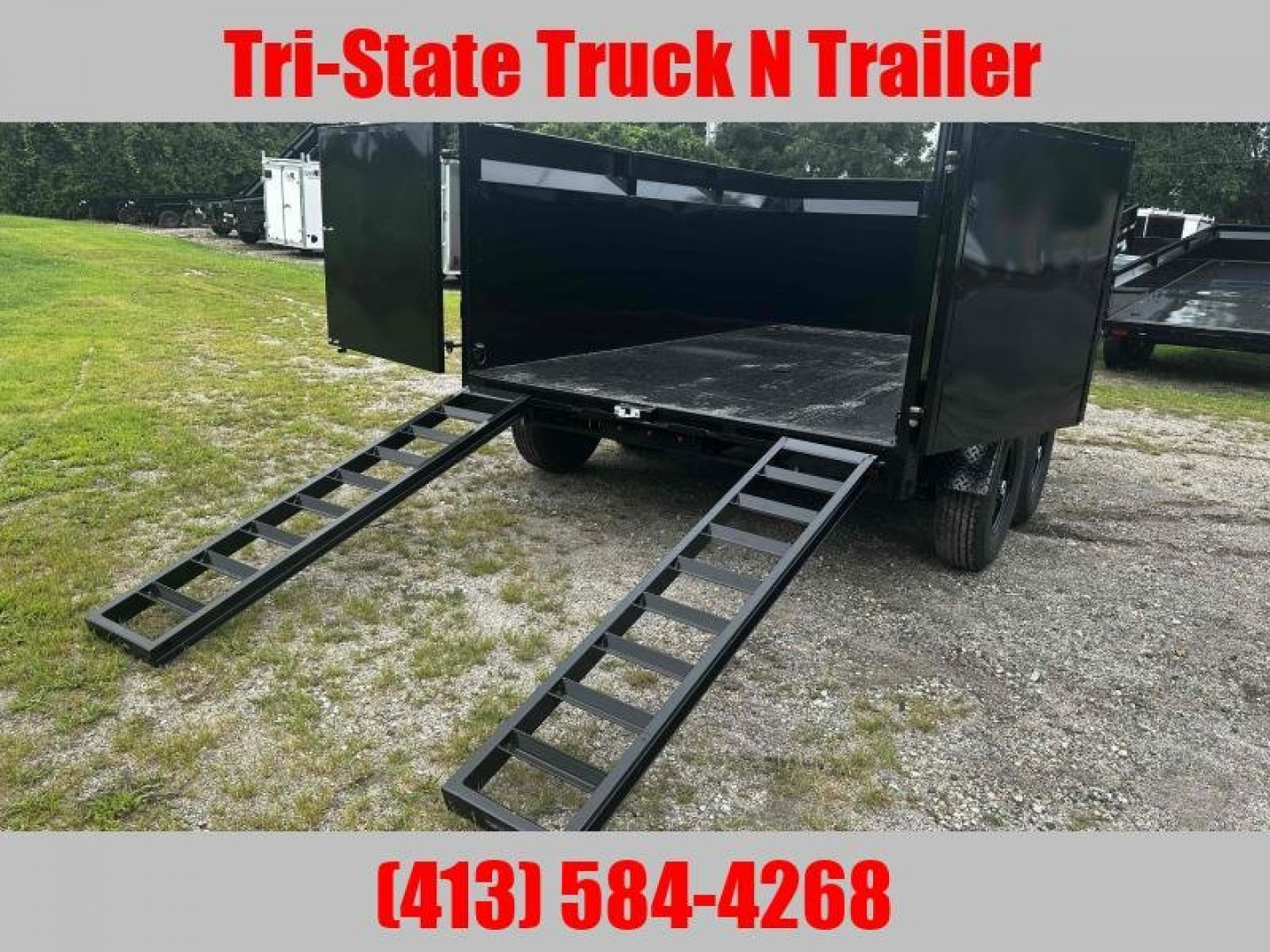 New 2026 BWISE 7x12 Dump trailer 44" sides ramps/barn doors