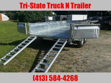 New 2025 Bwise Galvanized 7x12 Dump Trailer