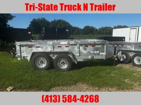 New 2025 Bwise Galvanized 7x12 Dump Trailer