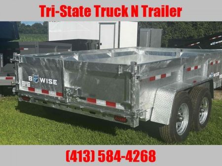New 2025 Bwise Galvanized 7x12 Dump Trailer