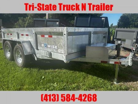 New 2025 Bwise Galvanized 7x12 Dump Trailer
