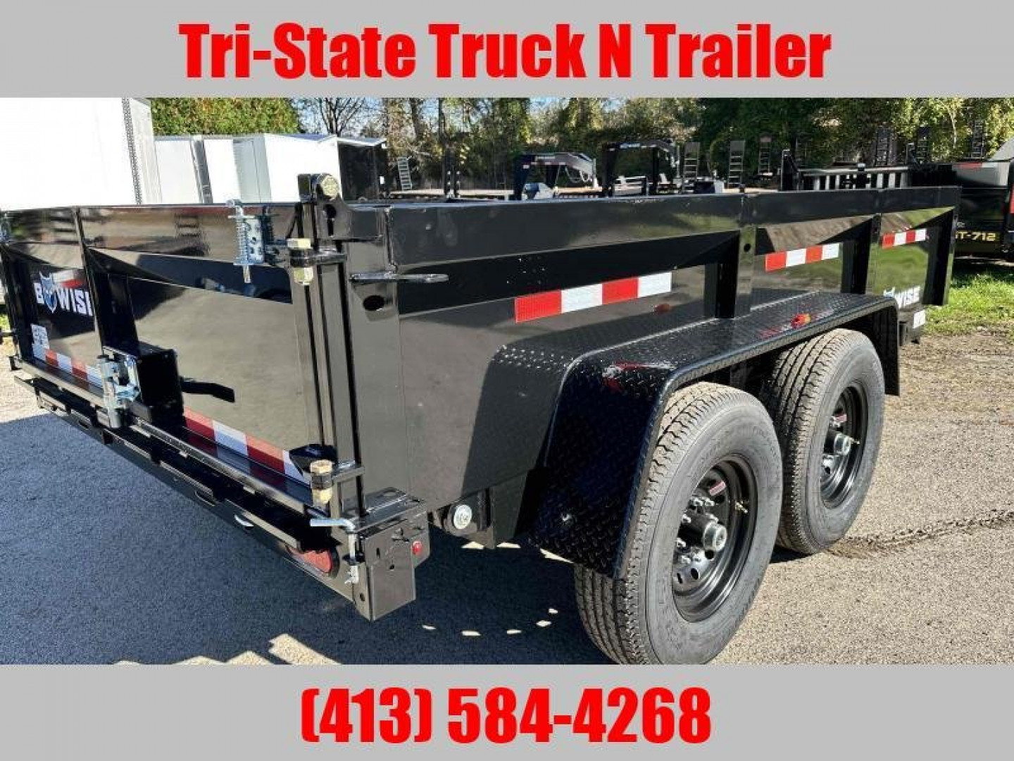 New 2025 Bwise 7x12 12k  GVW  Dump Trailer w/ramps