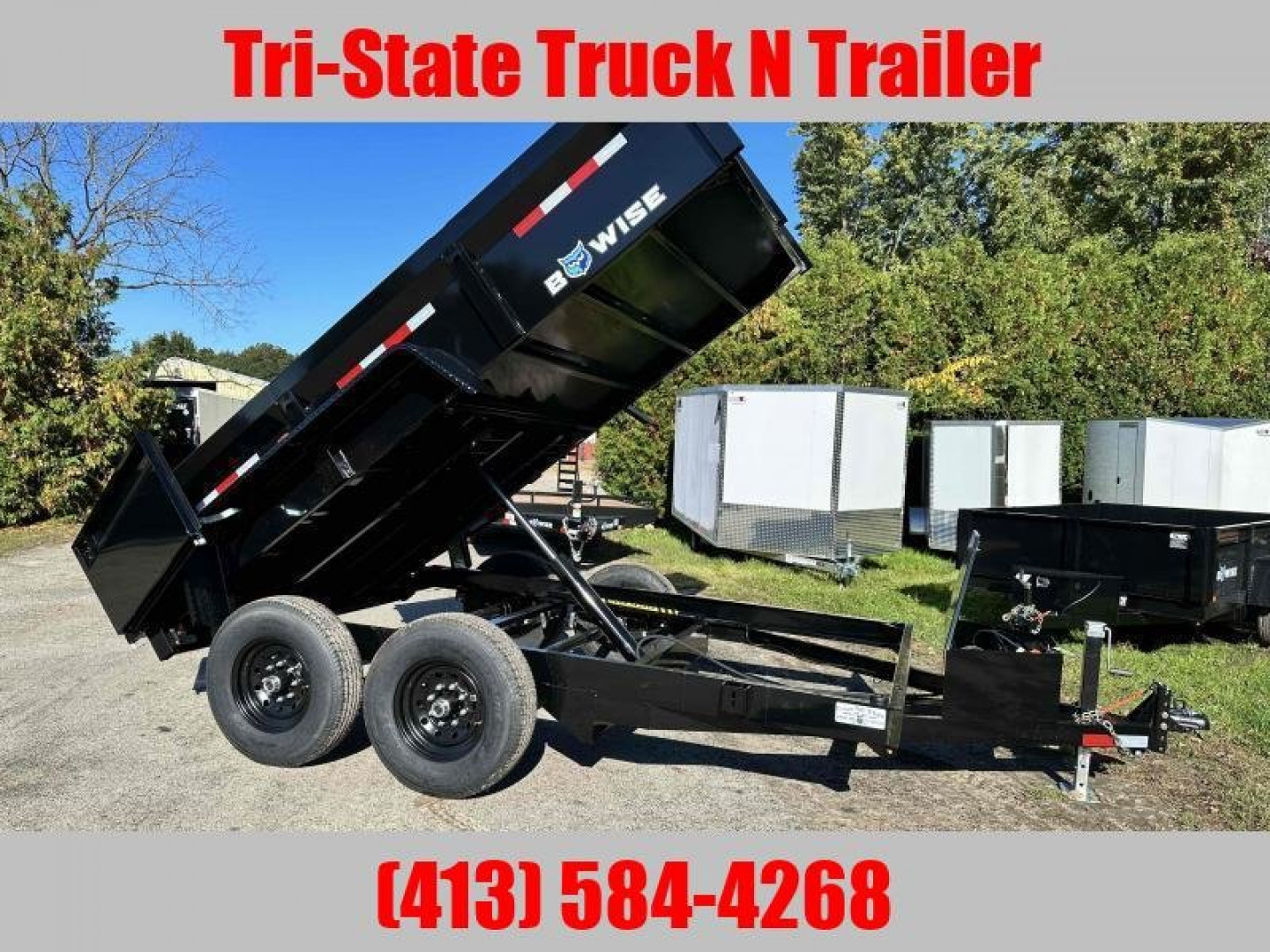 New 2025 Bwise 7x12 12k  GVW  Dump Trailer w/ramps