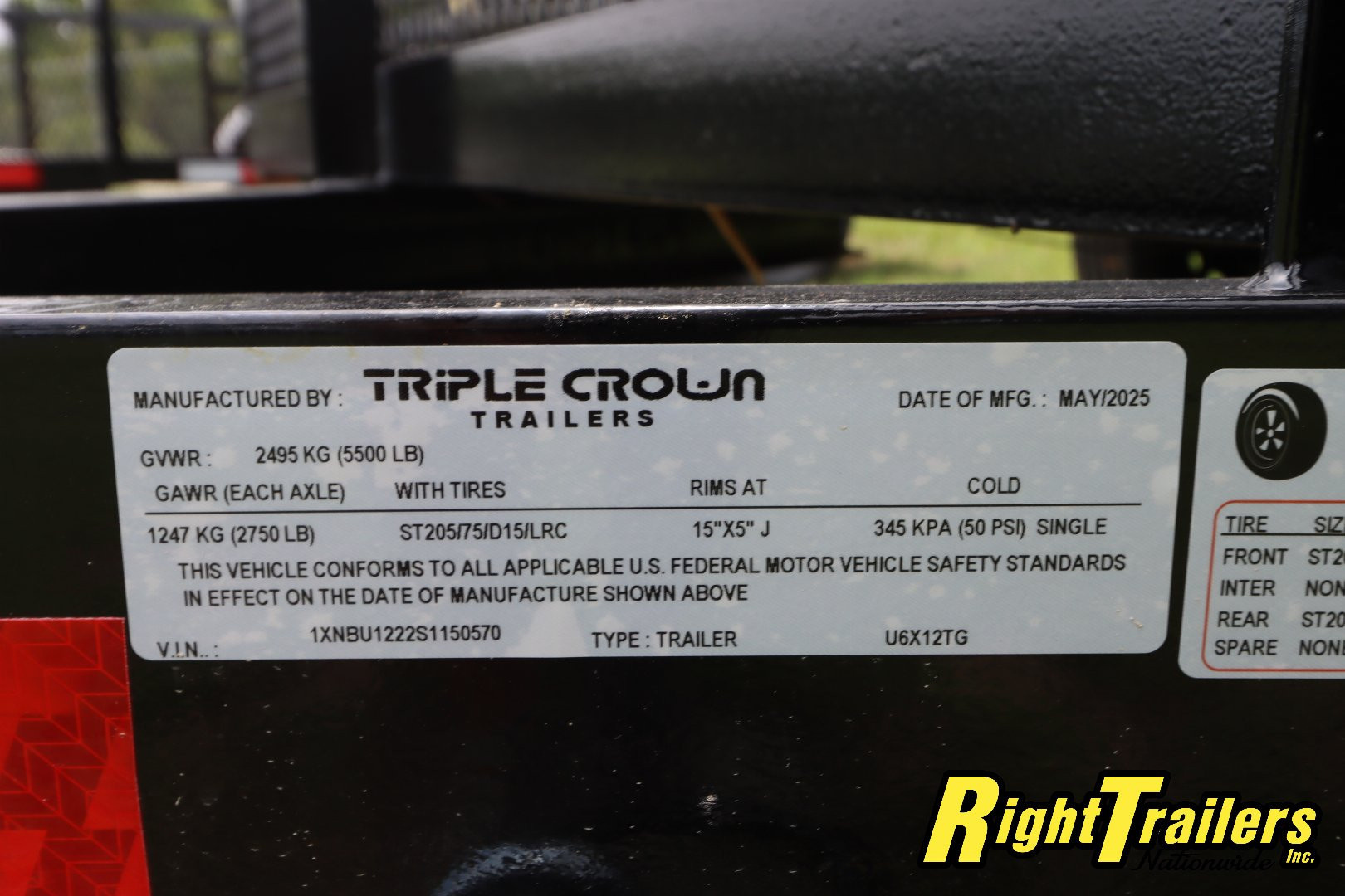 New 2025 6X12 Triple Crown Utility Trailer