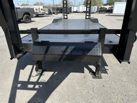 New 2026 Road Boss 102x24 Gooseneck Lowstyle Drive Over Fenders 8ks Equipment Trailer