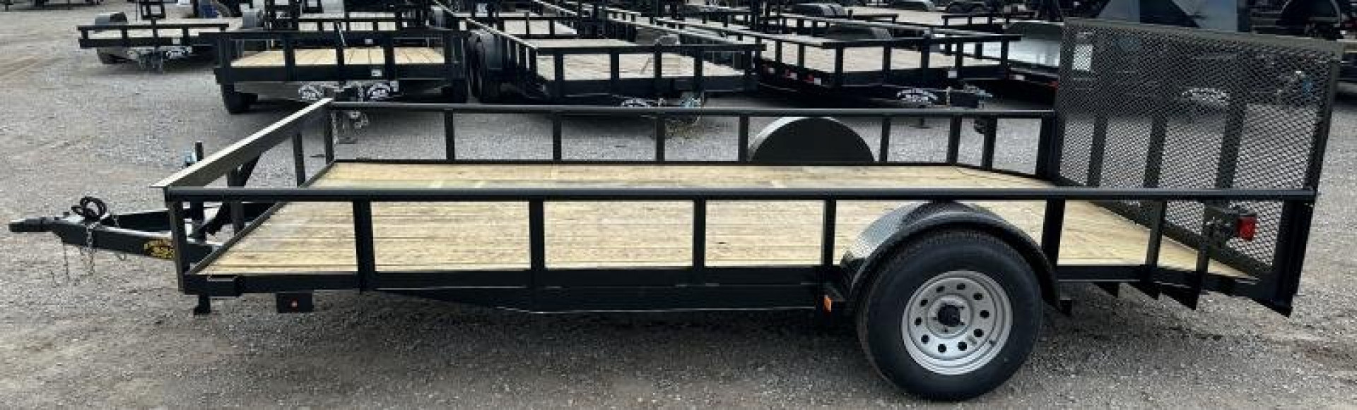 New 2026 Road Boss 83"x14' Single Axle Pipe Top, Dove & 3' Gate Utility Trailer