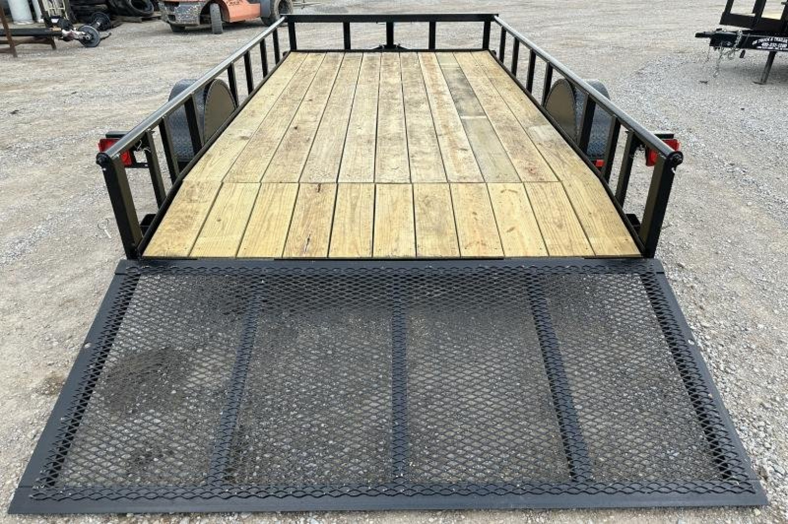 New 2026 Road Boss 83"x14' Single Axle Pipe Top, Dove & 3' Gate Utility Trailer