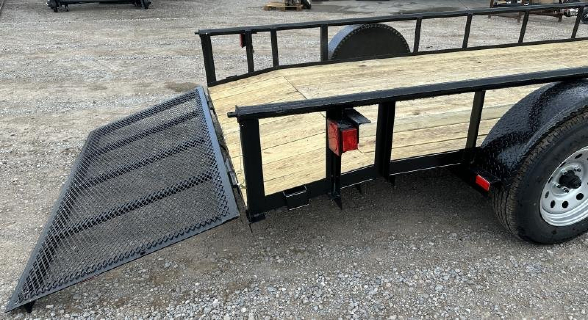 New 2026 Road Boss 83"x14' Single Axle Pipe Top, Dove & 3' Gate Utility Trailer