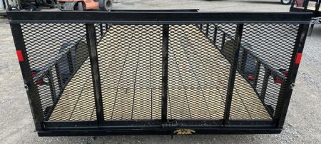 New 2026 Road Boss 83"x14' Single Axle Pipe Top, Dove & 3' Gate Utility Trailer