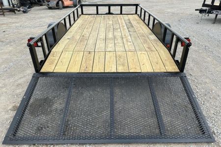 New 2026 Road Boss 83"x14' Single Axle Pipe Top, Dove & 3' Gate Utility Trailer