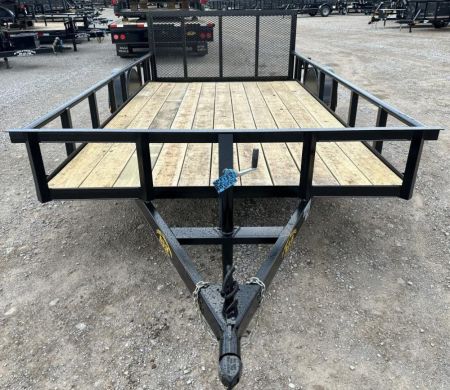New 2026 Road Boss 83"x14' Single Axle Pipe Top, Dove & 3' Gate Utility Trailer