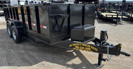 New 2025 Road Boss 83" x 16' Bumperpull Heavy duty Dump Trailer