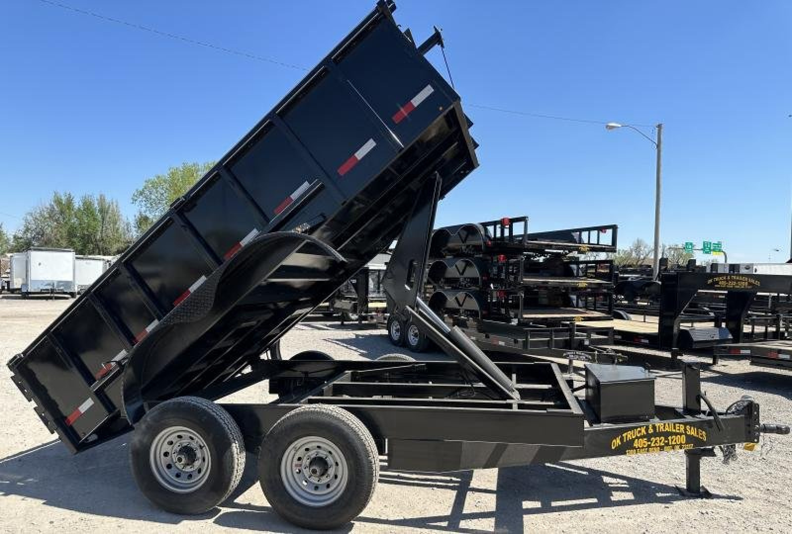 New 2026 Road Boss 83"x12' Bumper Pull 2'sides Dump Trailer