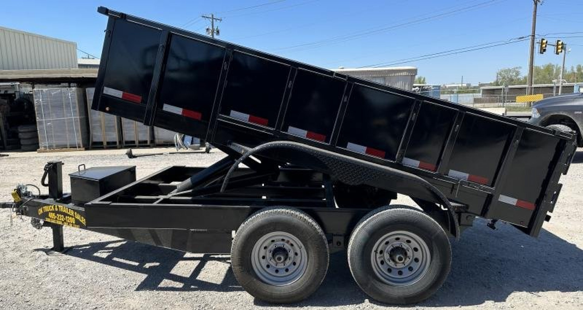 New 2026 Road Boss 83"x12' Bumper Pull 2'sides Dump Trailer