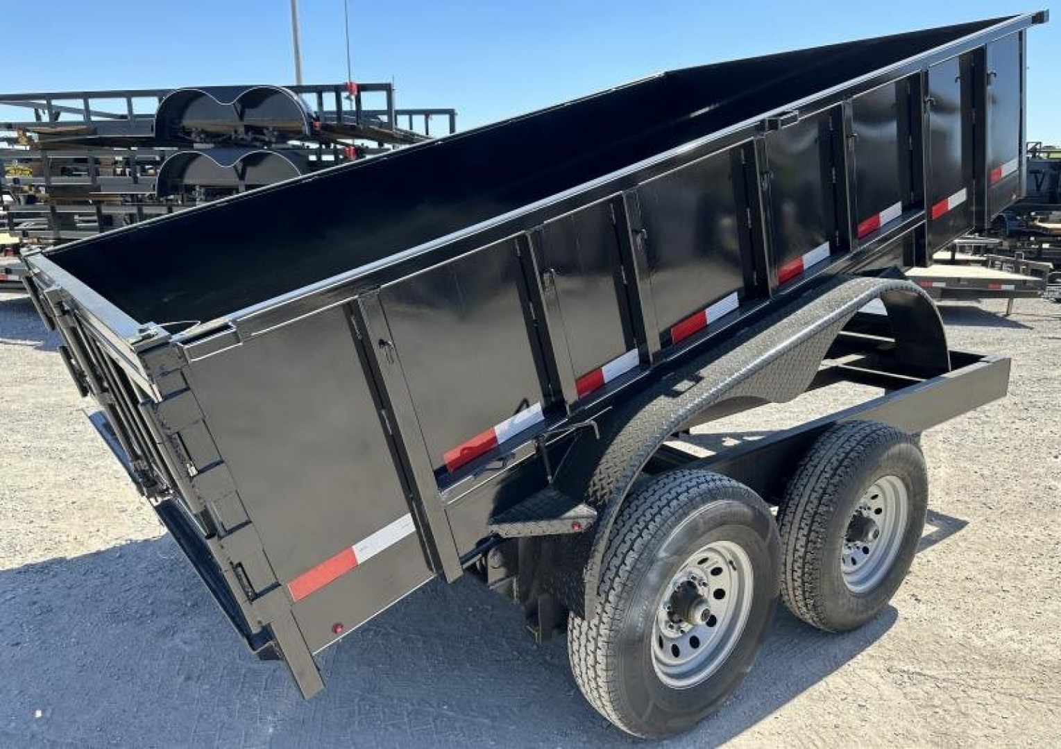 New 2026 Road Boss 83"x12' Bumper Pull 2'sides Dump Trailer