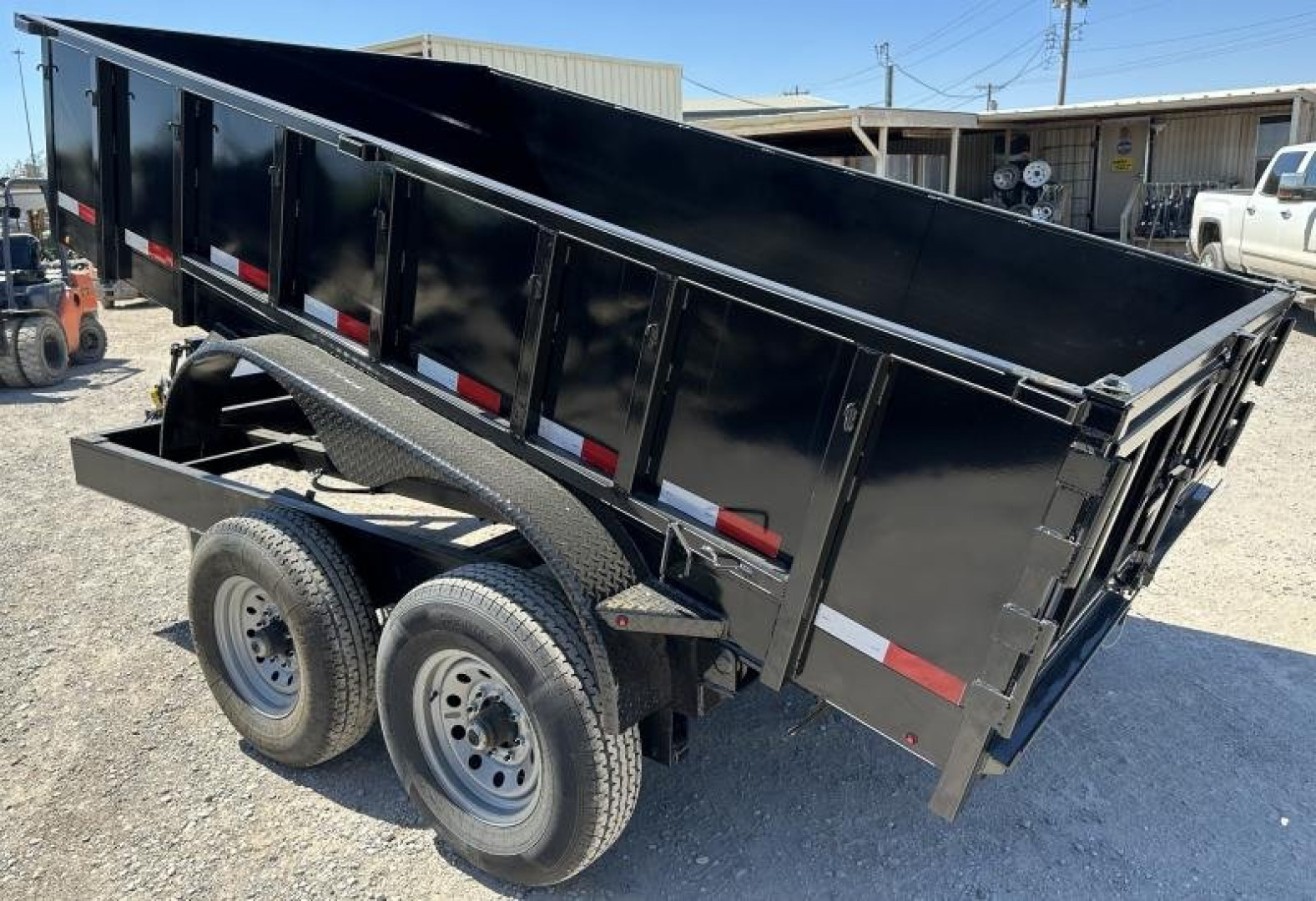 New 2026 Road Boss 83"x12' Bumper Pull 2'sides Dump Trailer