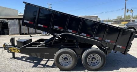 New 2026 Road Boss 83"x12' Bumper Pull 2'sides Dump Trailer