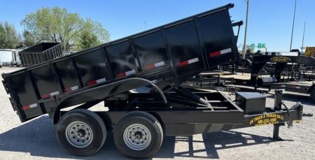 New 2026 Road Boss 83"x12' Bumper Pull 2'sides Dump Trailer