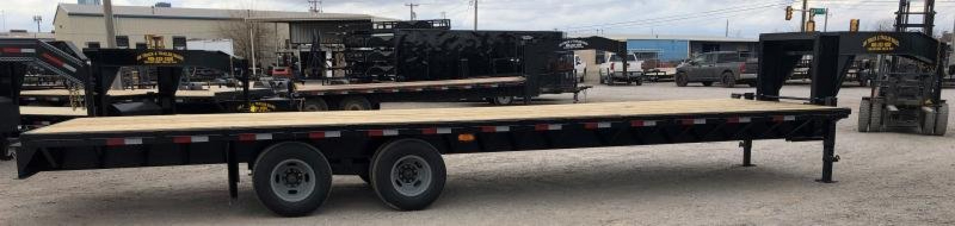 New 2026 Road Boss 30 Tandem Dual Gooseneck Flatbed Equipment Trailer