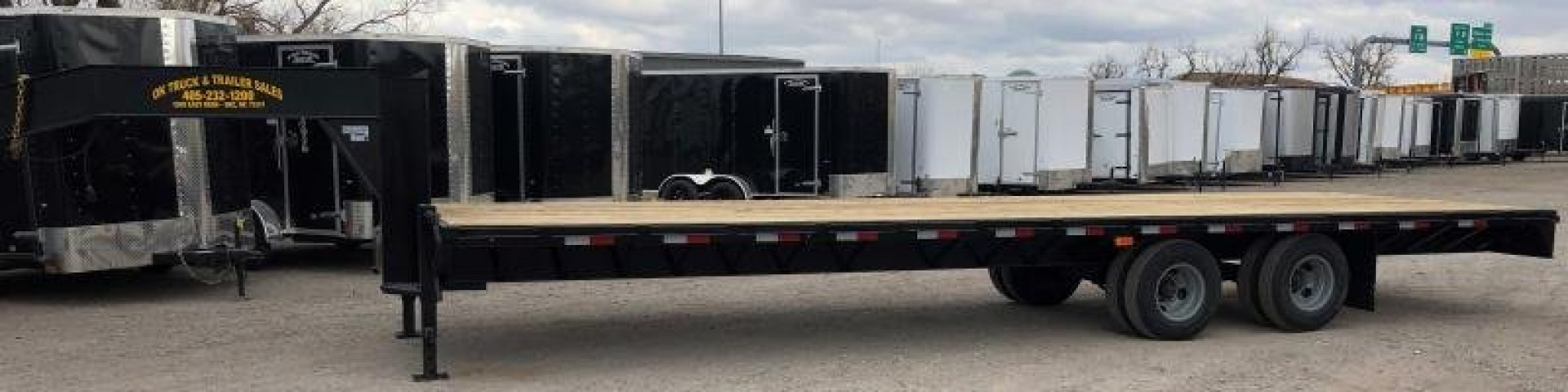 New 2026 Road Boss 30 Tandem Dual Gooseneck Flatbed Equipment Trailer
