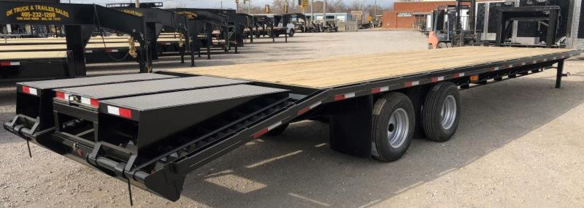 New 2026 Road Boss 35' Tandem Dual Gooseneck with Combo Dove tail Equipment Trailer