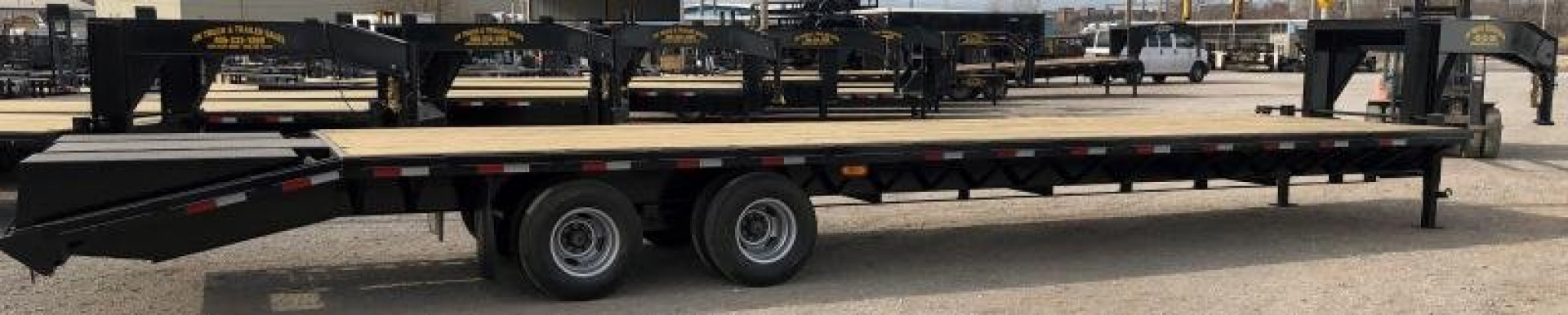 New 2026 Road Boss 35' Tandem Dual Gooseneck with Combo Dove tail Equipment Trailer