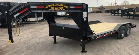 New 2022 East Texas Trailers 20' Tandem Axle Gooseneck Lowstyle Car Hauler / Equipment Trailer