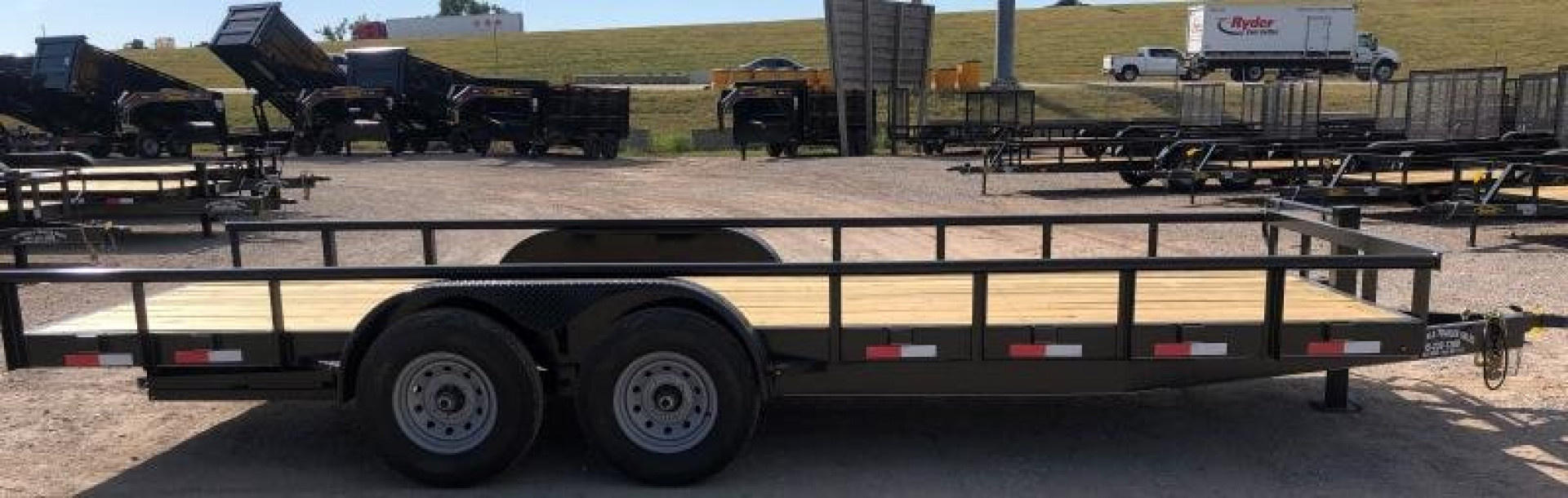 New 2026 Road Boss 83" x 20' Heavy Duty Pipe Top, Dove, Slide in ramps Utility / Equipment Trailer