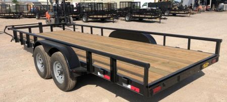 New 2026 Road Boss 83" x 20' Heavy Duty Pipe Top, Dove, Slide in ramps Utility / Equipment Trailer