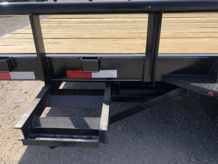 New 2026 Road Boss 83" x 20' Heavy Duty Pipe Top, Dove, Slide in ramps Utility / Equipment Trailer