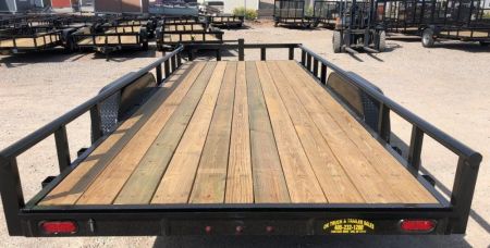 New 2026 Road Boss 83" x 20' Heavy Duty Pipe Top, Dove, Slide in ramps Utility / Equipment Trailer