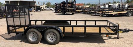 New 2026 Road Boss 83"x16' Tandem Axle Utility with 4' Gate Utility Trailer