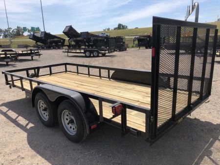New 2026 Road Boss 83"x16' Tandem Axle Utility with 4' Gate Utility Trailer