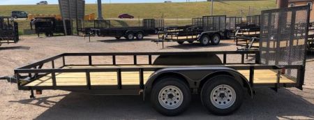 New 2026 Road Boss 83"x16' Tandem Axle Utility with 4' Gate Utility Trailer