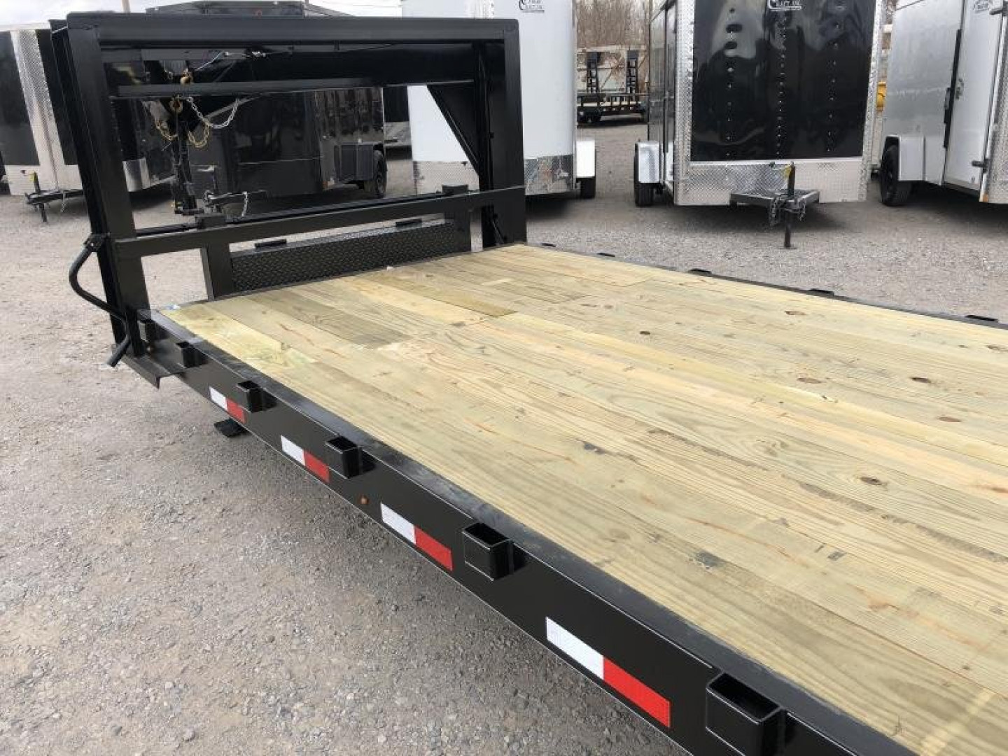 New 2026 Road Boss 83"x24' Tandem Axle Gooseneck No Rail Stand Up Ramp Equipment Trailer
