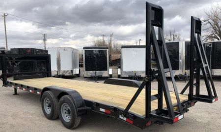 New 2026 Road Boss 83"x24' Tandem Axle Gooseneck No Rail Stand Up Ramp Equipment Trailer