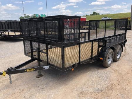 New 2026 Road Boss 83 x14' Tandem Axle landscape with 2' Sides Landscape Trailer