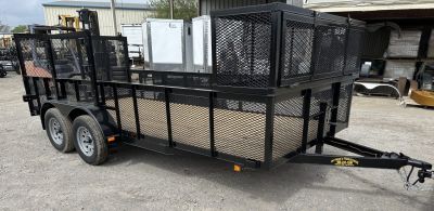 New 2026 Road Boss 83"x16' Tandem Axle Landscape with 2' Sides Landscape Trailer