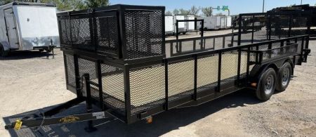 New 2026 Road Boss 83 x20' Tandem Axle Landscape, 2' Sides & Side gate Landscape Trailer