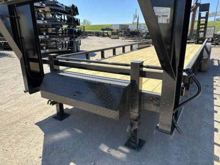 New 2026 Road Boss 83x24 Gooseneck Lowstyle Pipe rail Equipment Trailer