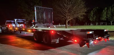 New 2026 Road Boss 32' Tandem 12k Dozer Dove with Hutch Equipment Trailer