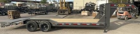 New 2025 East Texas Trailers 102" x 24' Tandem Axle Gooseneck Lowstyle with Mini Macho Dove Equipment Trailer