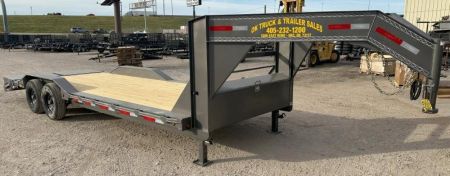 New 2025 East Texas Trailers 102" x 24' Tandem Axle Gooseneck Lowstyle with Mini Macho Dove Equipment Trailer