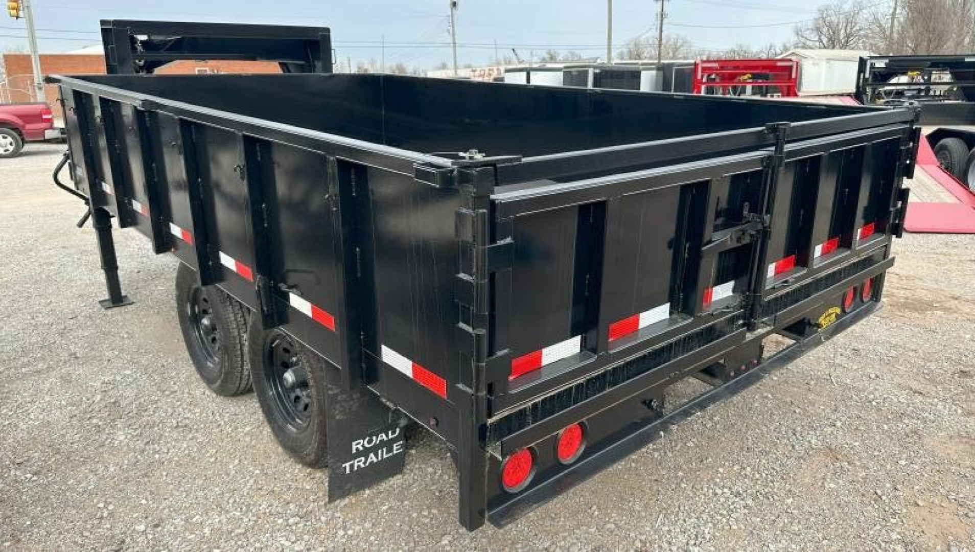 New 2024 Road Boss 102" x 14' Tandem Axle Gooseneck with 2' sides Dump Trailer