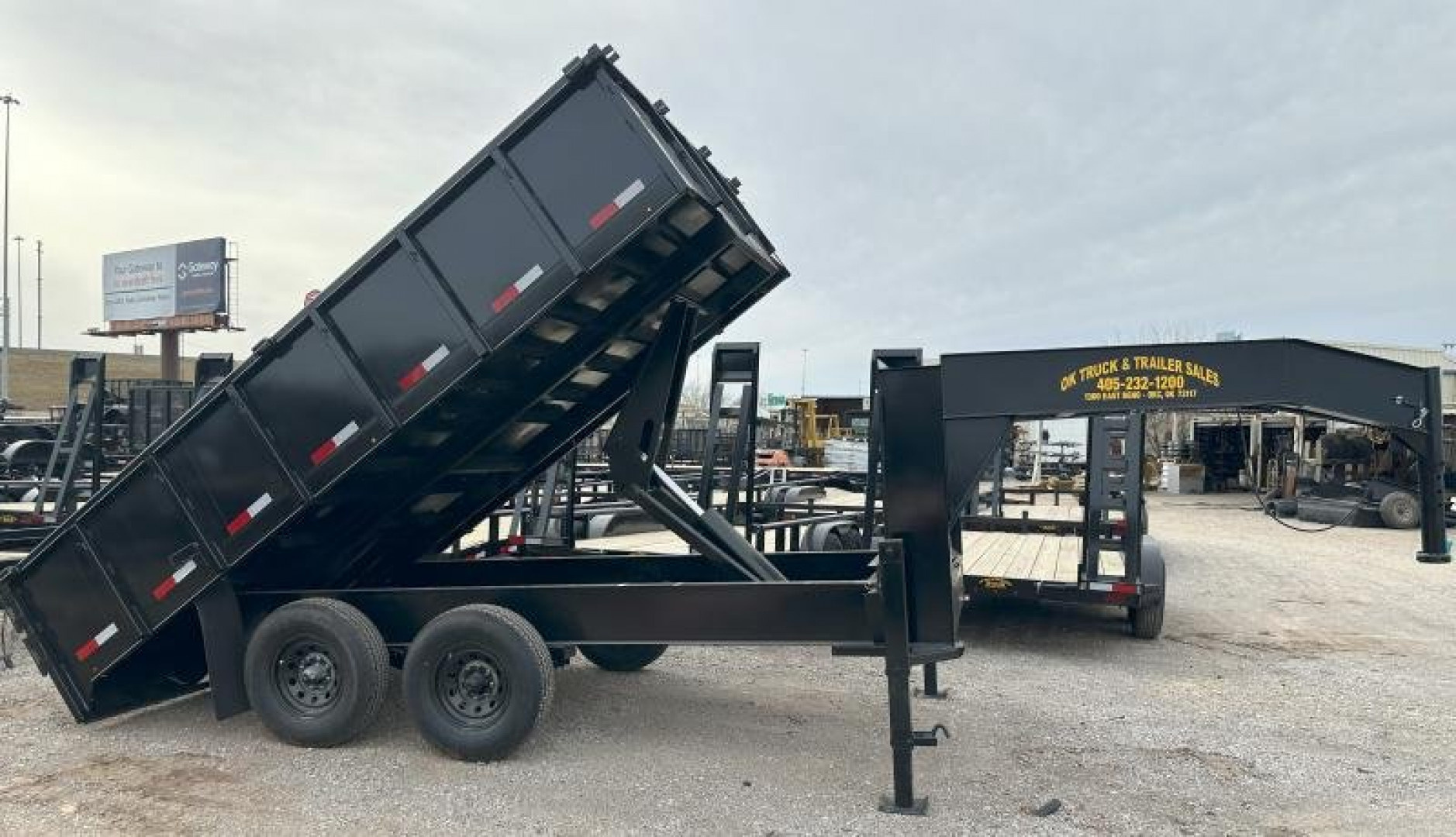 New 2024 Road Boss 102" x 14' Tandem Axle Gooseneck with 2' sides Dump Trailer