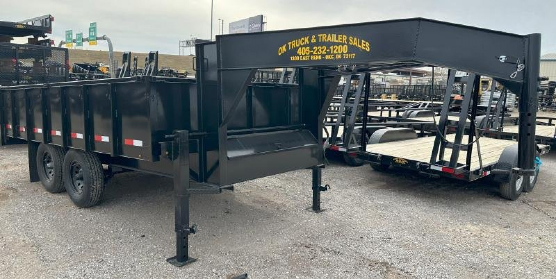 New 2024 Road Boss 102" x 14' Tandem Axle Gooseneck with 2' sides Dump Trailer