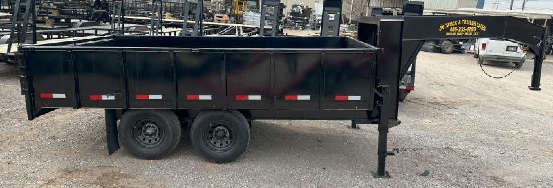 New 2024 Road Boss 102" x 14' Tandem Axle Gooseneck with 2' sides Dump Trailer
